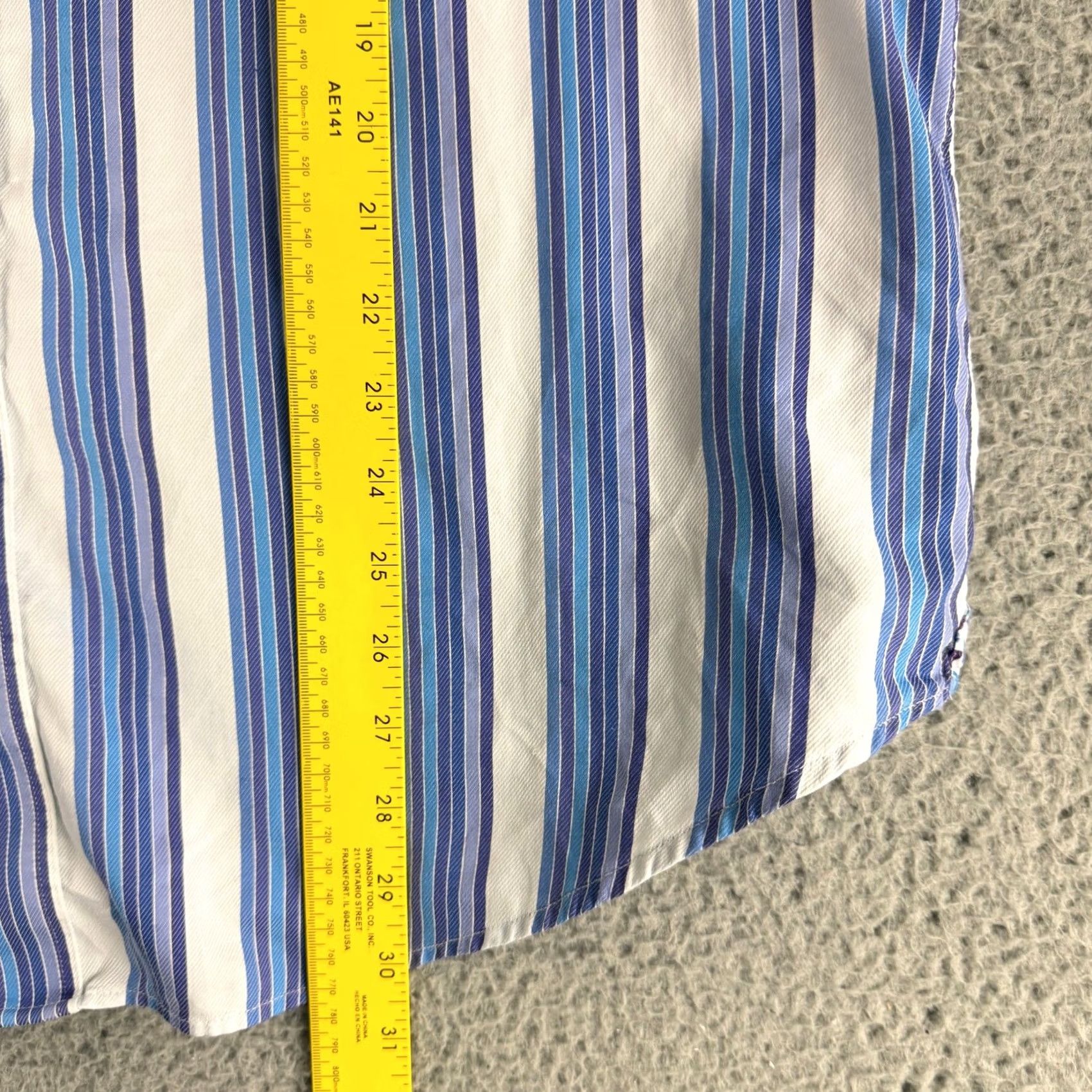 Robert Graham Robert Graham Shirt Mens 2XL Blue Striped Long Sleeve Button Down Cotton Classic Size US XXL / EU 58 / 5 - 6 Thumbnail