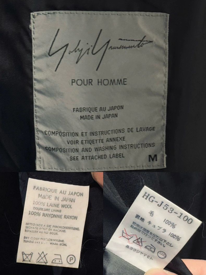 Yohji Yamamoto Yohji Yamamoto size m 96aw double scarf collar suit 2502-N Size 38S - 9 Thumbnail