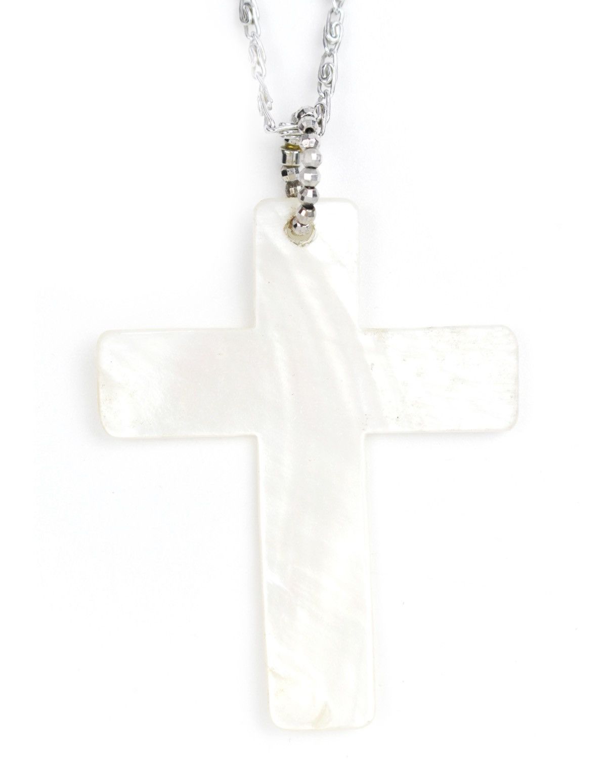 Hysteric Glamour 2000S JAPANESE MADE WHITE SHELL CROSS PENDANT NECKLACE Size ONE SIZE - 1 Thumbnail