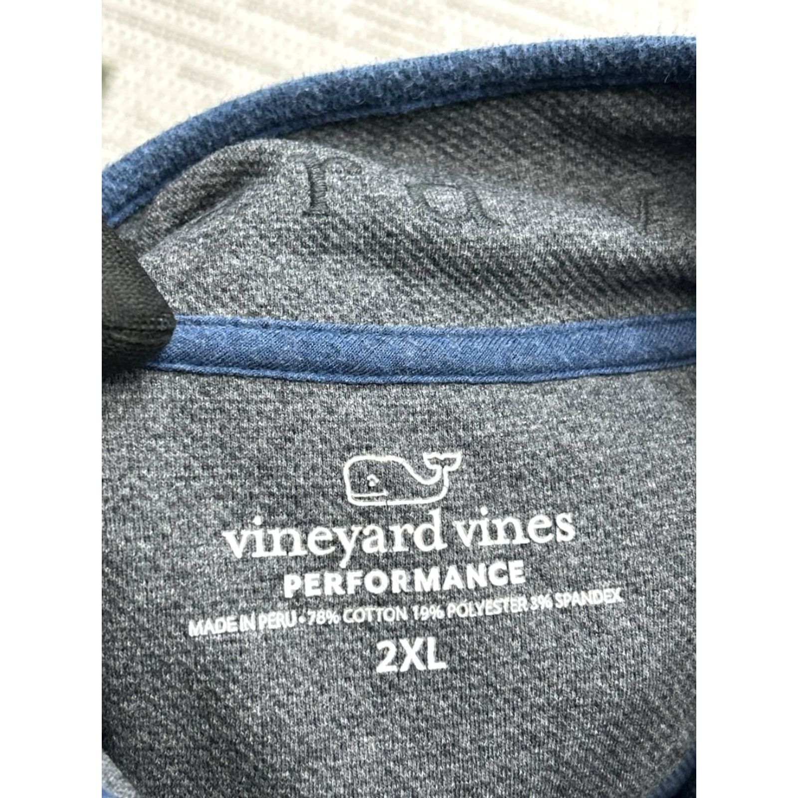 Vineyard Vines Vineyard Vines Sweater Mens Xxl Blue Cotton Blend Golf Quarter Zip Shirt Size US XXL / EU 58 / 5 - 3 Thumbnail