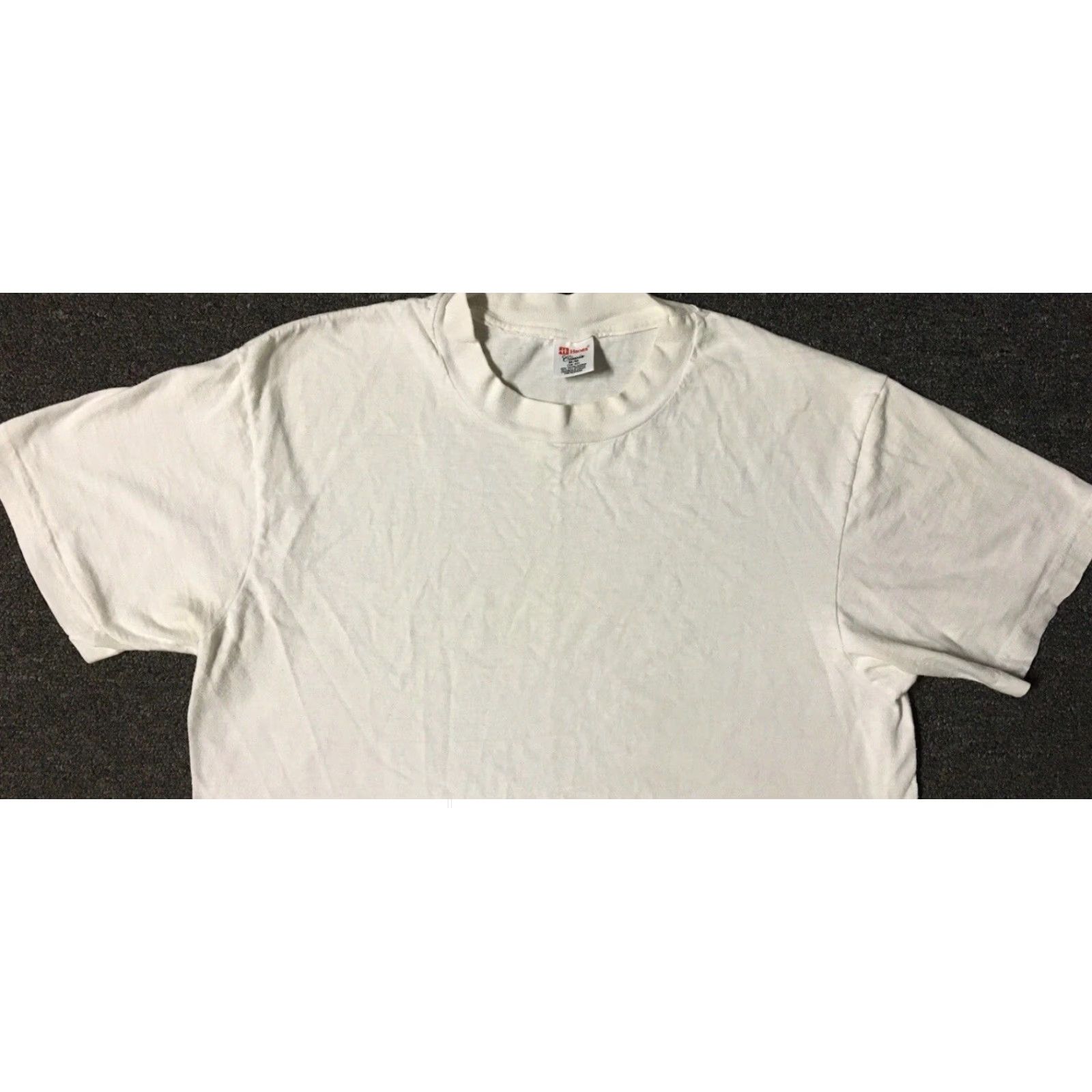 Hanes VINTAGE Hanes Shirt M 80s 90s Faded White Vintage Grunge Biker Punk Skate Surf Trucker Track PE Size US M / EU 48-50 / 2 - 5 Thumbnail