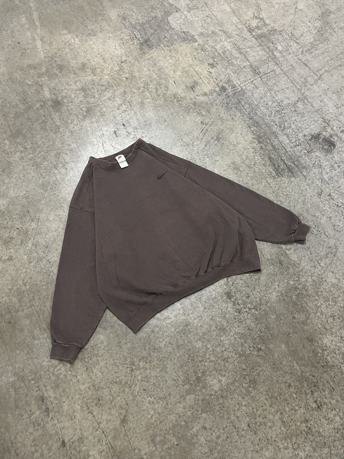 Nike × Vintage Nike vintage 90s two tone mocha brown boxy fit crewneck Size US XL / EU 56 / 4 - 2 Thumbnail
