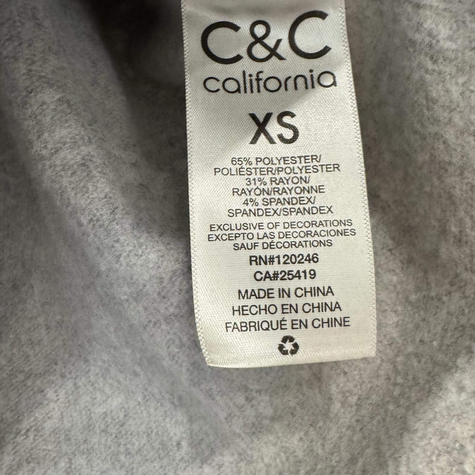 Other C&C California Women's Gray Sweatshirt XS Size XS / US 0-2 / IT 36-38 - 3 Thumbnail