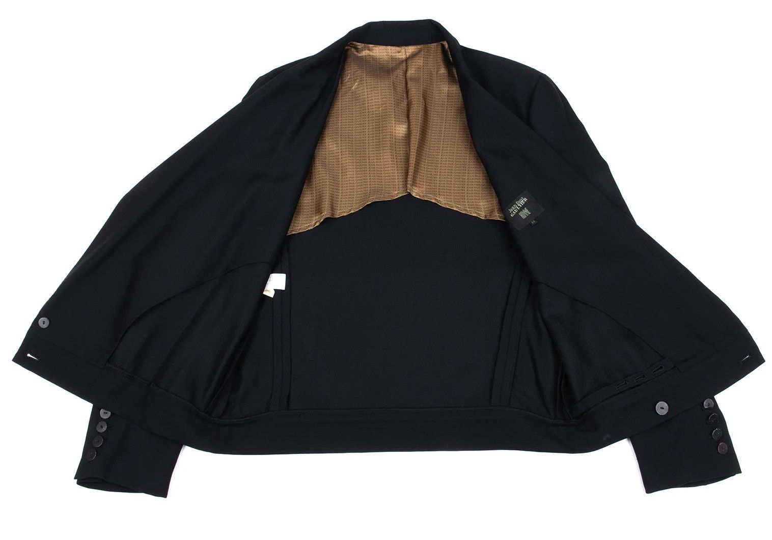 Jean Paul Gaultier Wool Blend Peak Lapel Jacket in Black, Size 48 Size US M / EU 48-50 / 2 - 13 Thumbnail