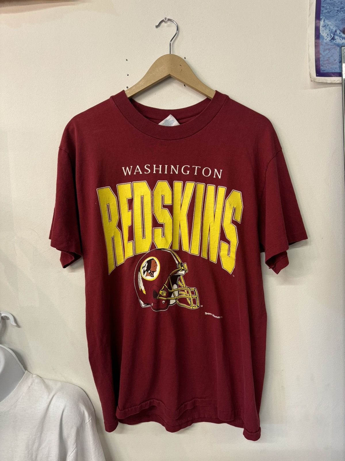 Hanes × NFL × Vintage Vintage 90s Red Washington Redskins Logo Shirt Size US L / EU 52-54 / 3 - 1 Preview