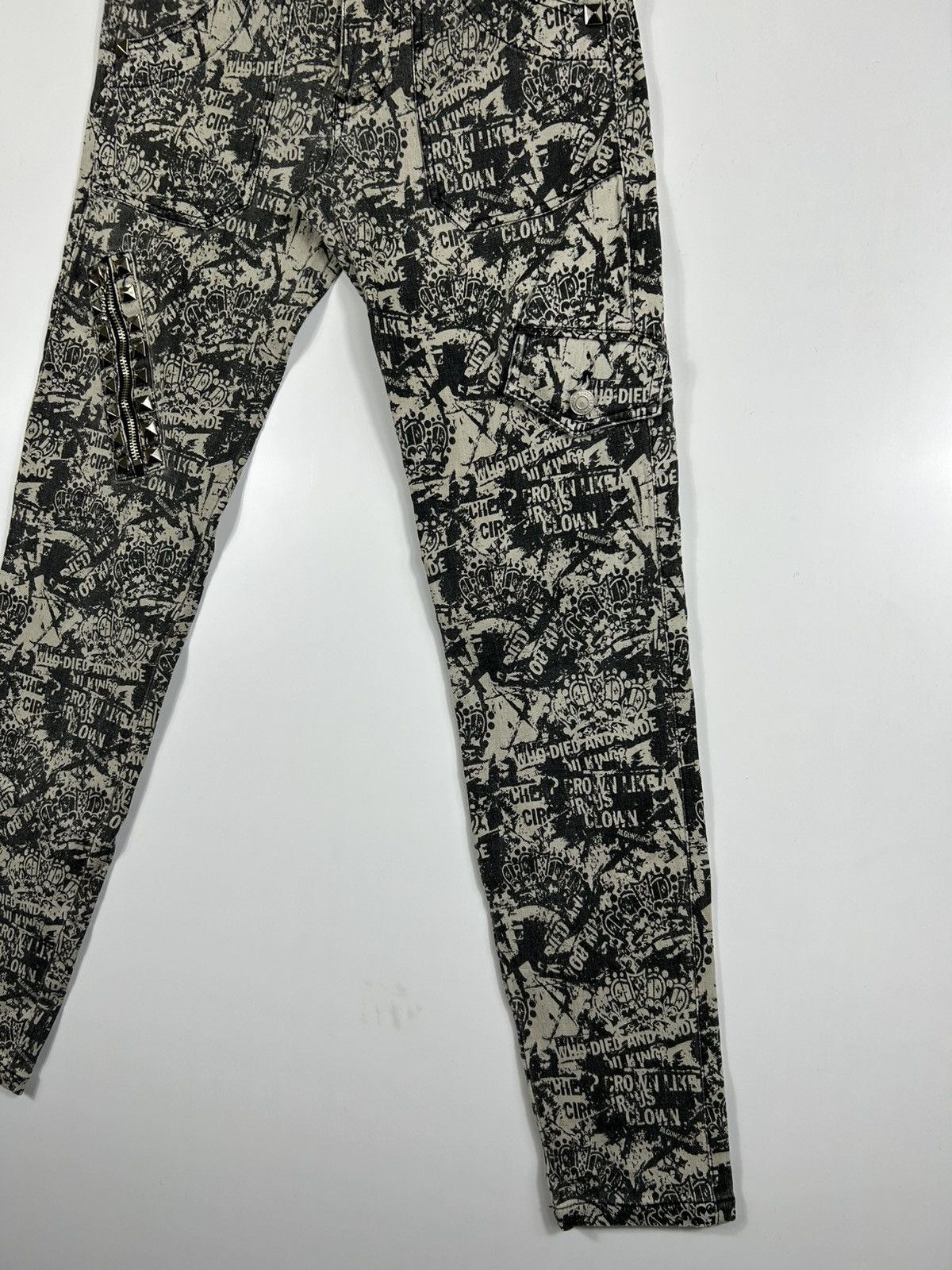 If Six Was Nine ⚡️Vintage Algonquins Skinny Punk Style Denim Size US 31 - 3 Thumbnail