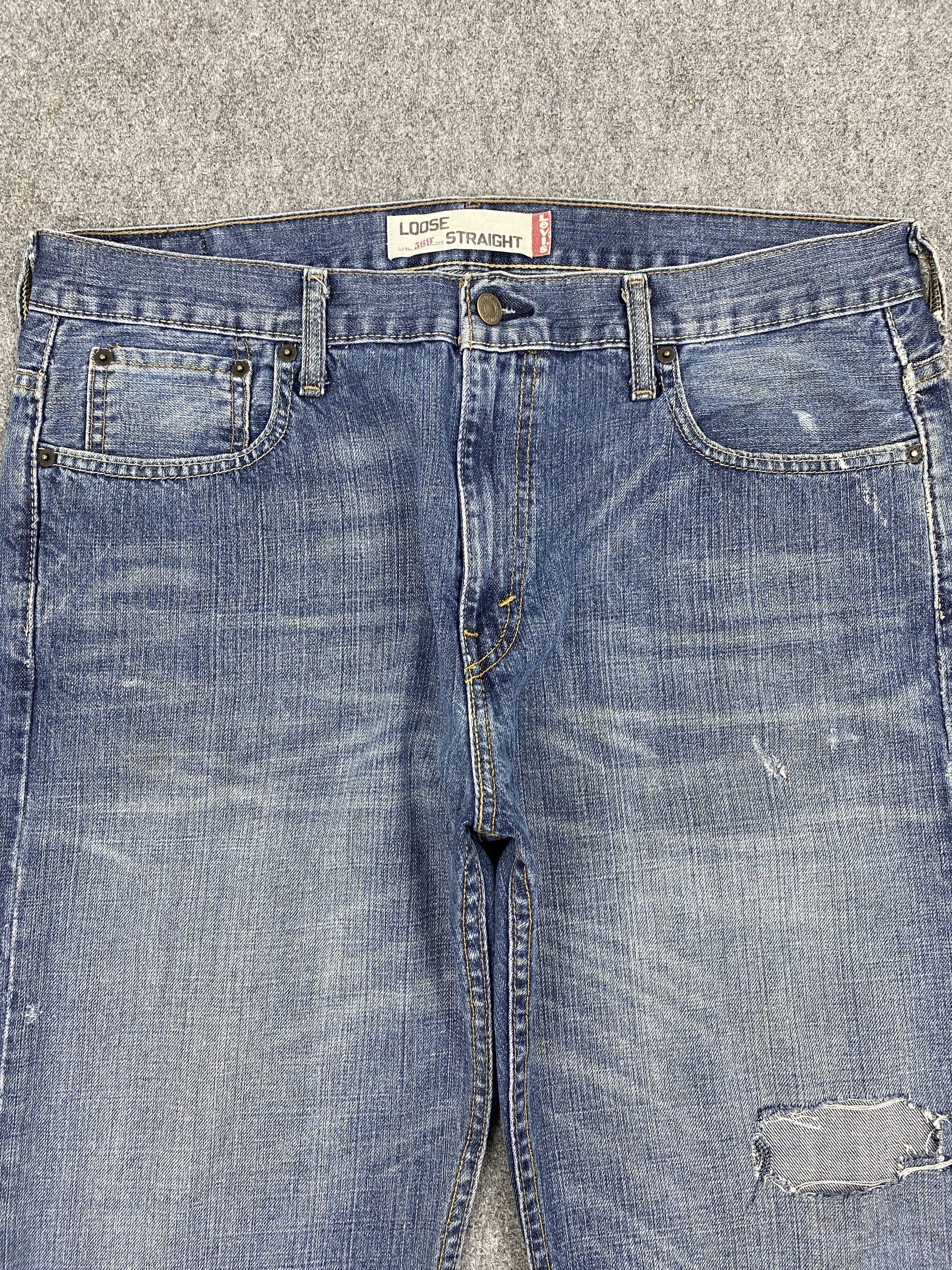 Levi's × Vintage Vintage Levis 569 Loose Straight Cut Distressed Jeans Size US 36 / EU 52 - 2 Thumbnail