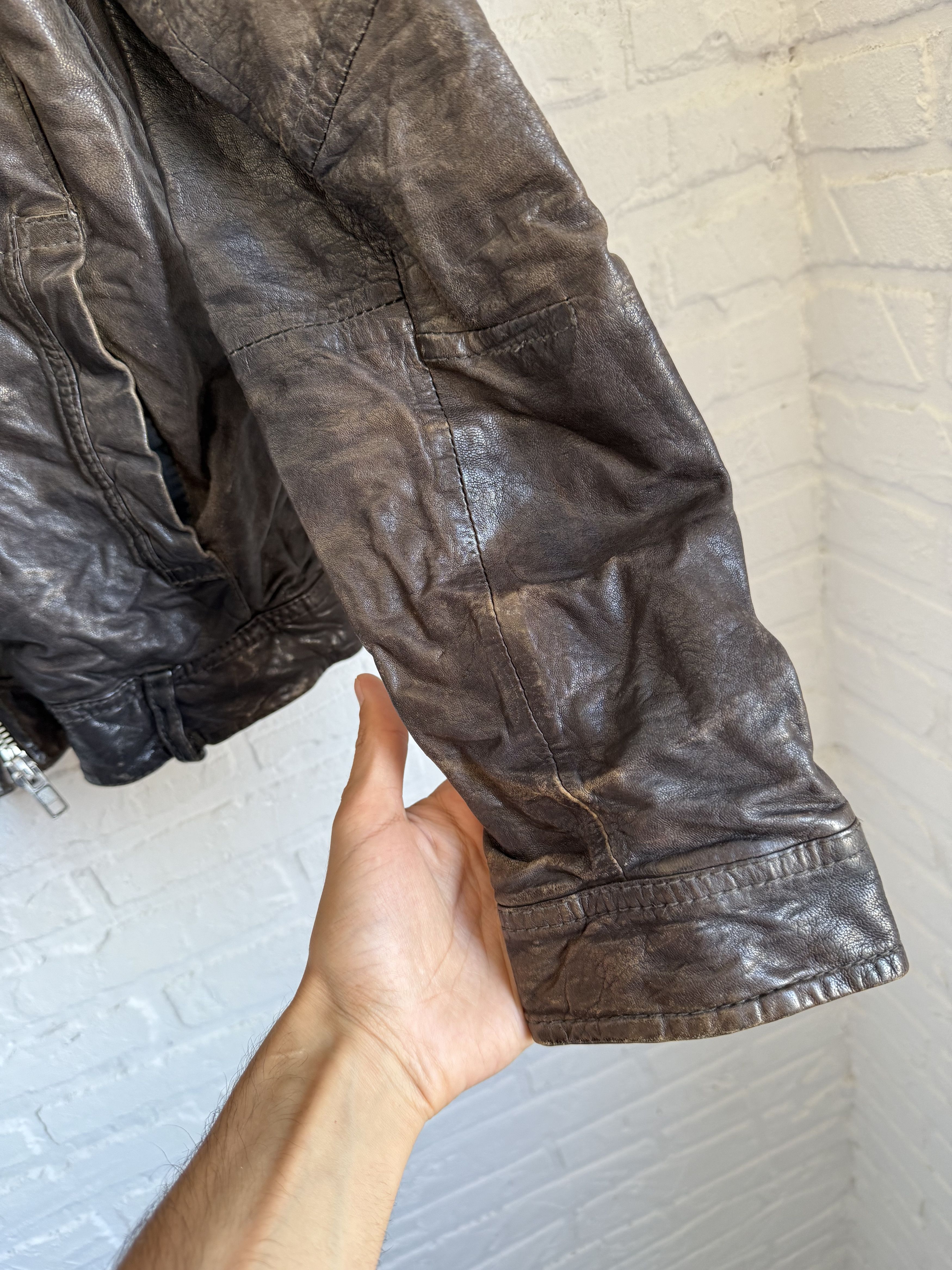 Allsaints Allsaints gradient brown black leather jacket Size US XL / EU 56 / 4 - 5 Thumbnail
