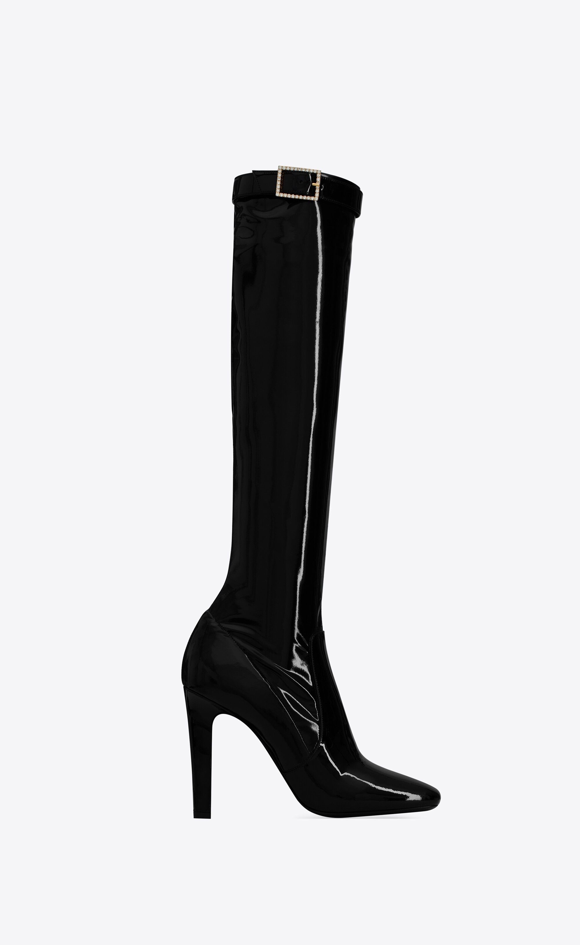 Saint Laurent Paris o1b1hav111224 Elle Boots in Vinyl in Black Size US 9.5 / IT 39.5 - 1 Thumbnail