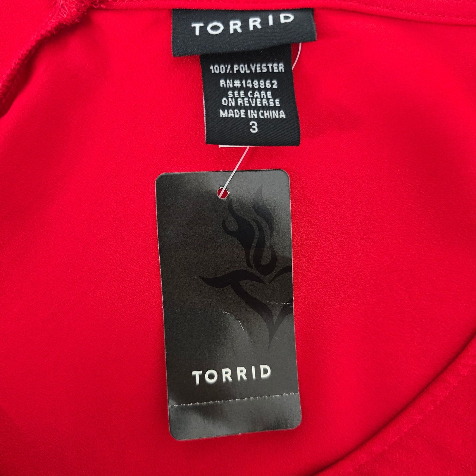 Torrid Torrid Georgette Cold Shoulder Top Blouse Size 3 Plus 3X Size 3XL / US 20-22 - 11 Thumbnail