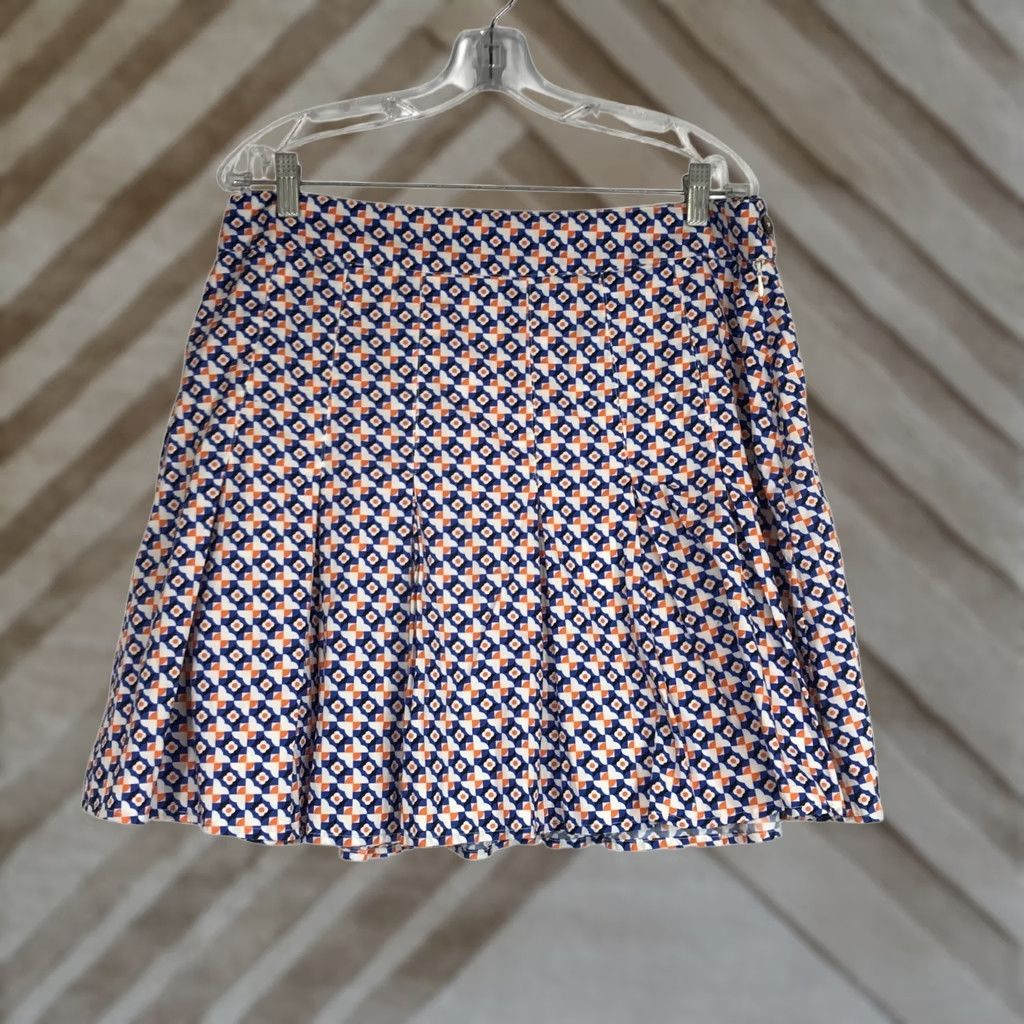 Anthropologie MAEVE ANTHROPOLOGIE WOMEN'S 16 MULTICOLOR LINED PLEATED 100% COTTON SKIRT Size 38" / US 16 / IT 52 - 1 Thumbnail