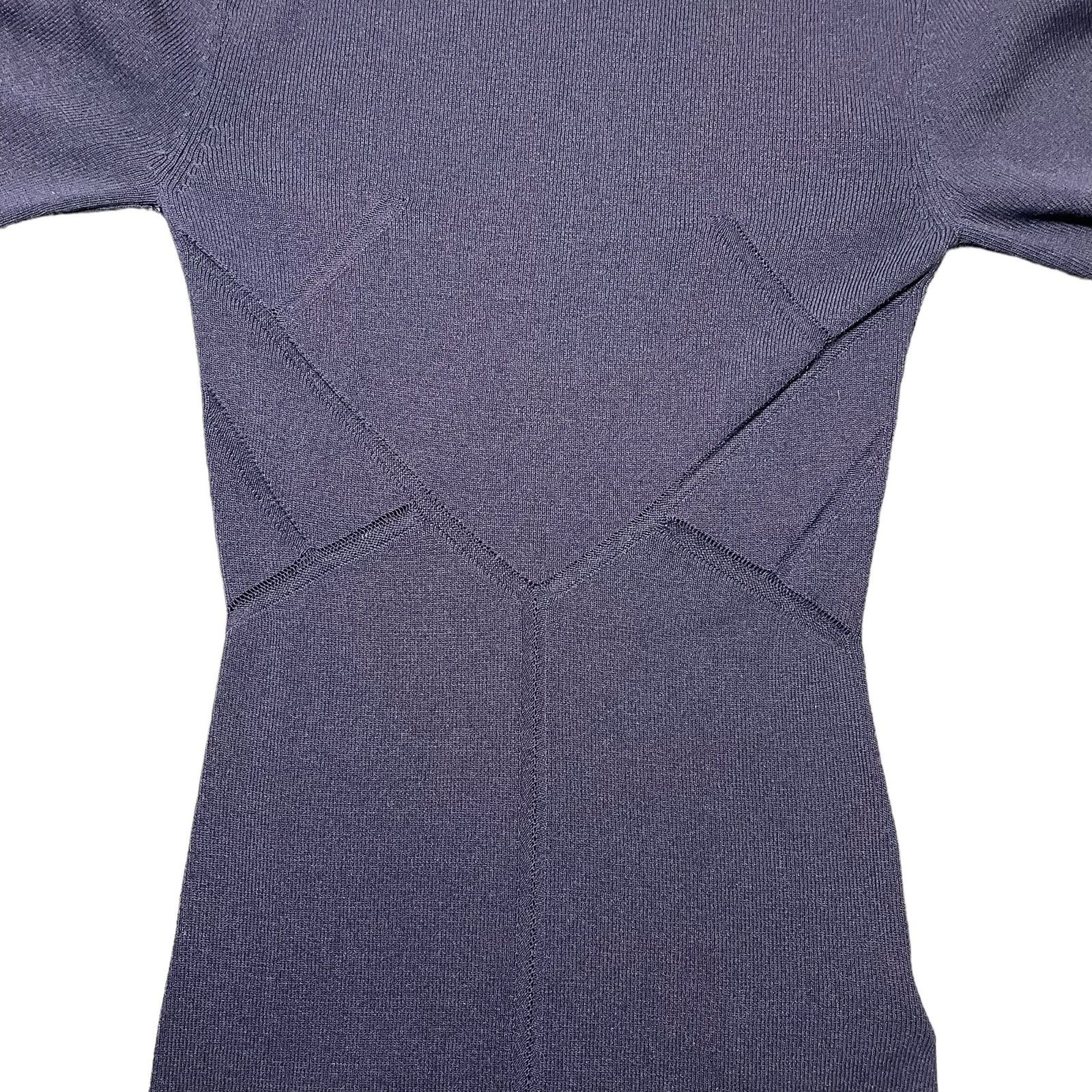 H&M H&M Studio Structured Fine Knit Top Long Sleeve Blue Size 2 Size XS / US 0-2 / IT 36-38 - 7 Thumbnail