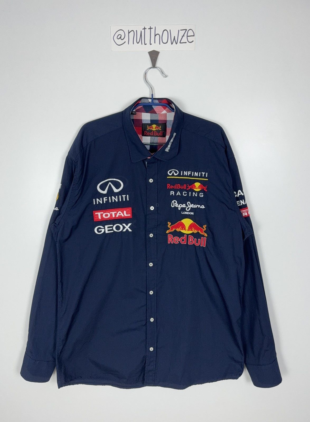 Red Bull Red Bull Button Up Patch Long Sleeve Multi Sponsor Shirt Size US XL / EU 56 / 4 - 1 Thumbnail