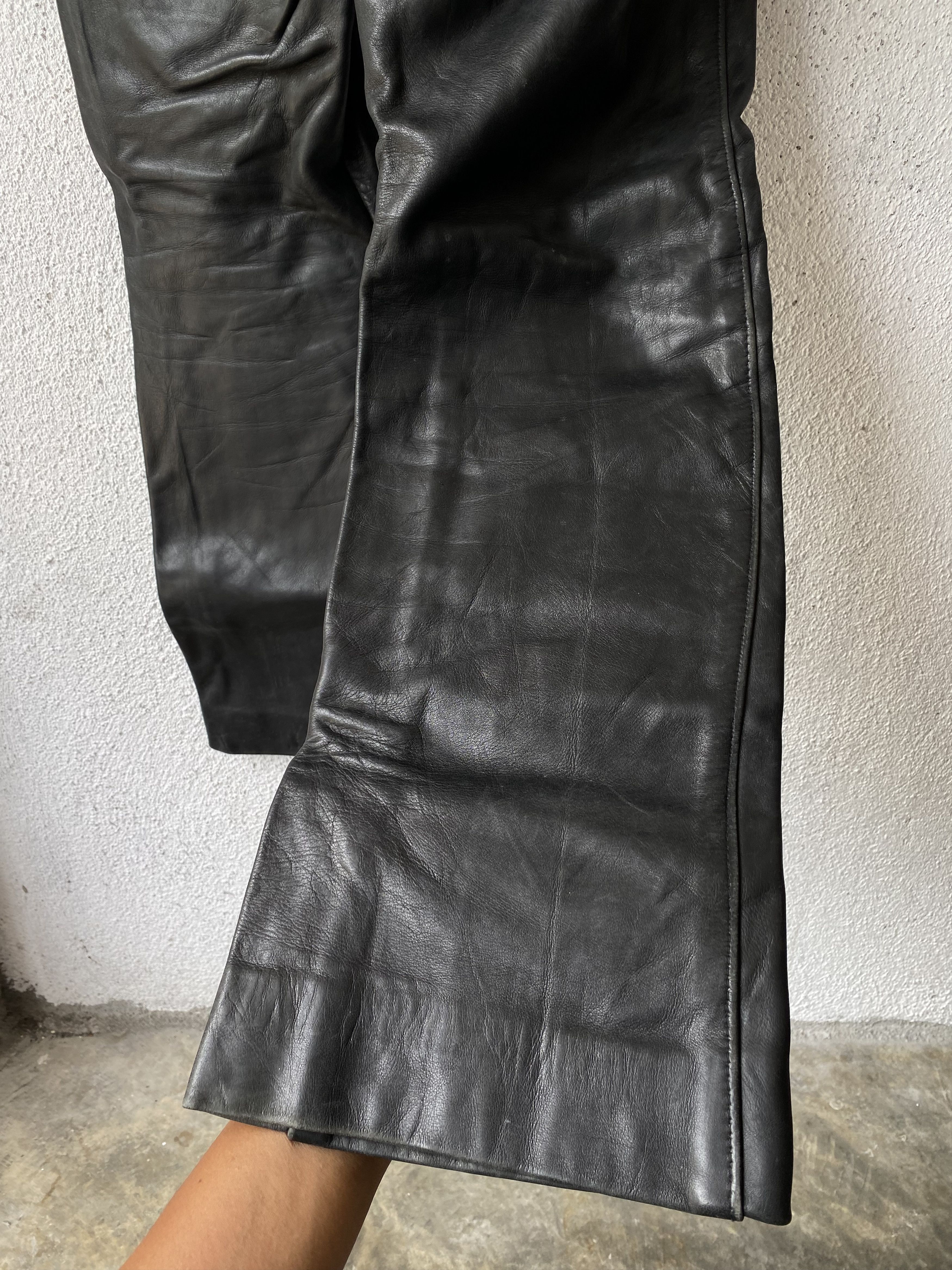 Genuine Leather × Schott × Vintage Authentic Vintage Schott Perfecto Racer Leather Pants Size US 30 / EU 46 - 14 Thumbnail