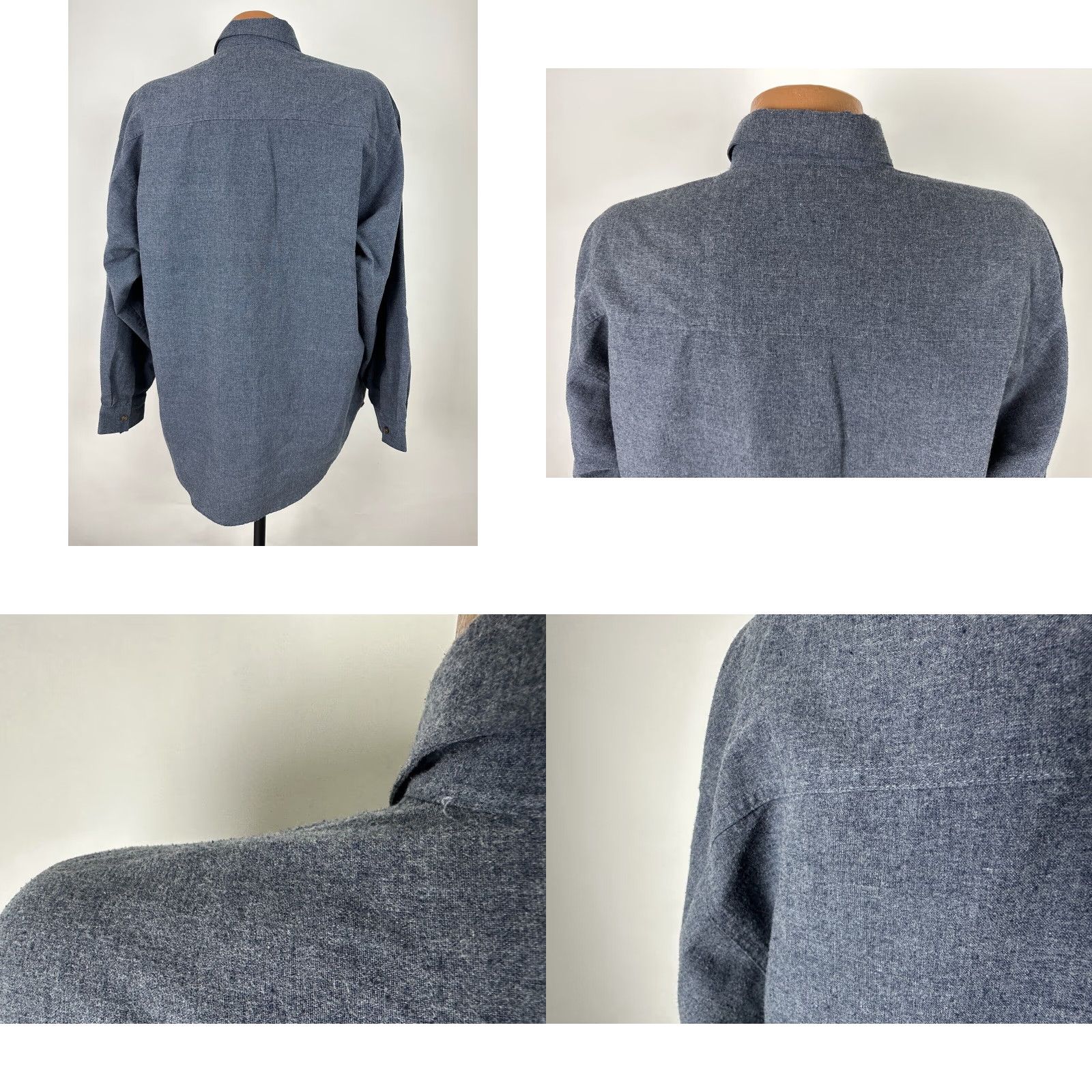 Bugle Boy VTG Bugle Boy Work Shirt Men L Navy Long Sleeve Button Down Minimal Retro Size US L / EU 52-54 / 3 - 8 Thumbnail