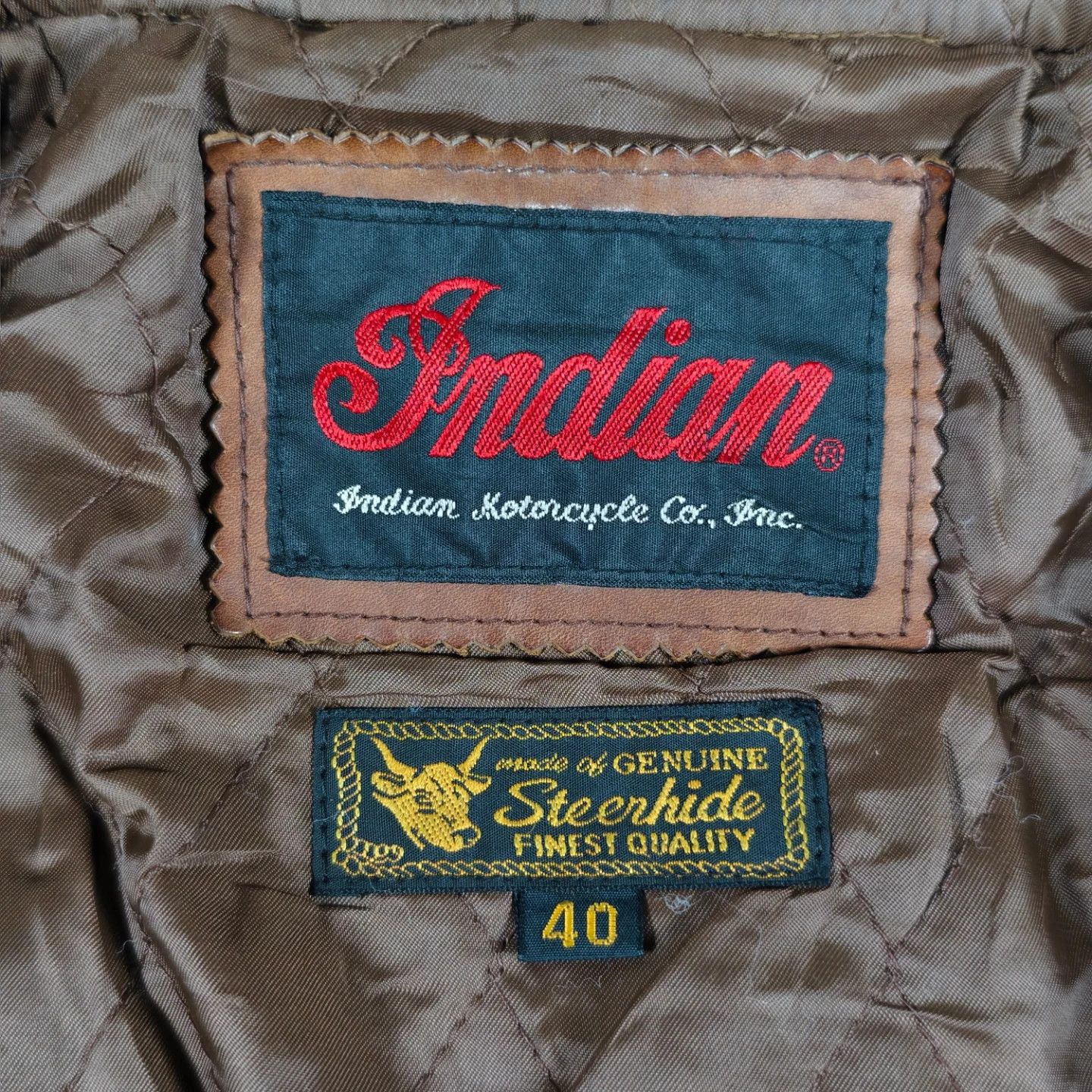 Indian Motorcycle 80s Vintage Indian Single Rider Steerhide Leather Jacket Size US M / EU 48-50 / 2 - 5 Thumbnail