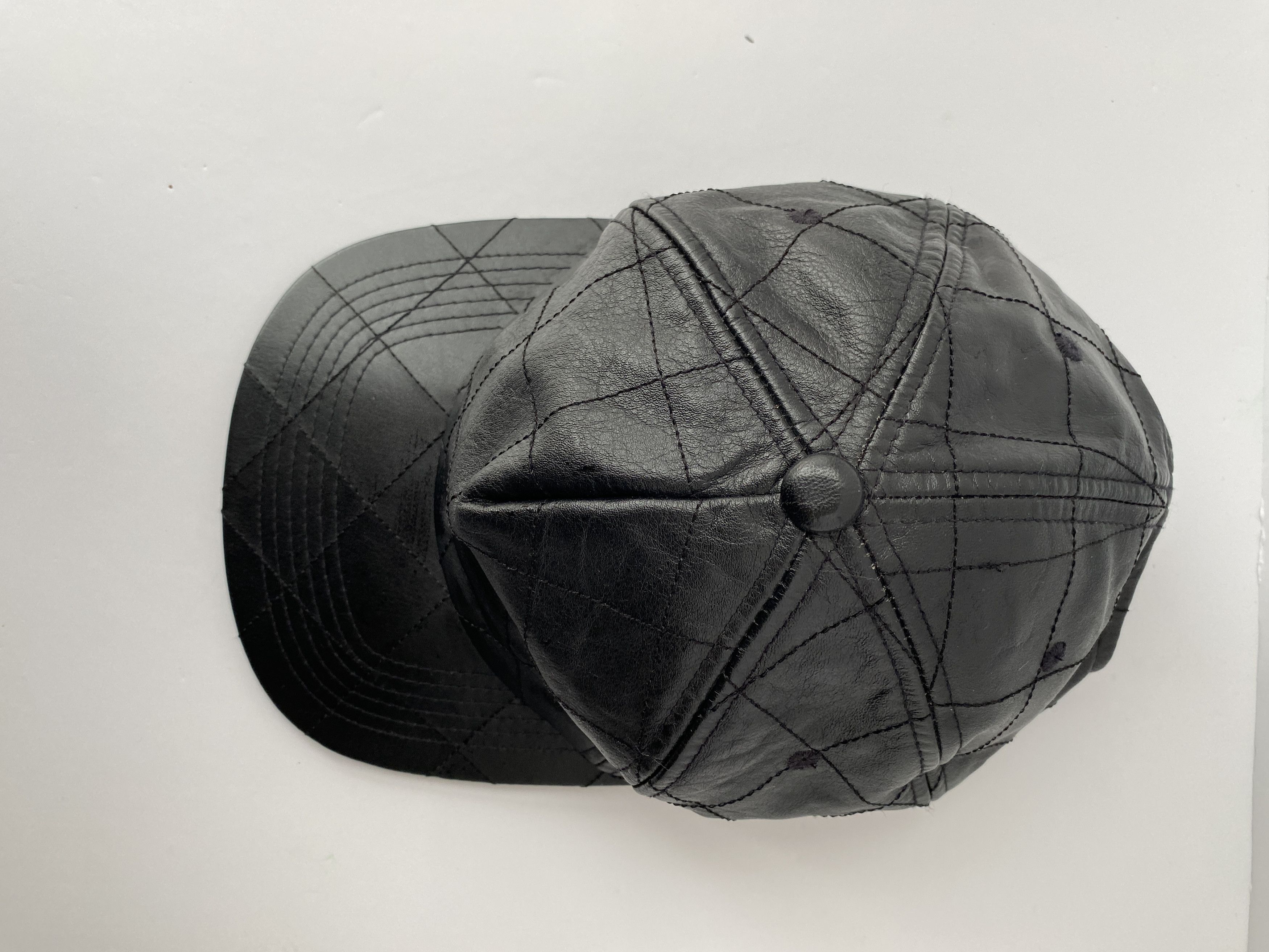Stampd Stampd LA Lambskin Quilted Leather 5 Panel SnapBack Cap Hat Size ONE SIZE - 5 Thumbnail