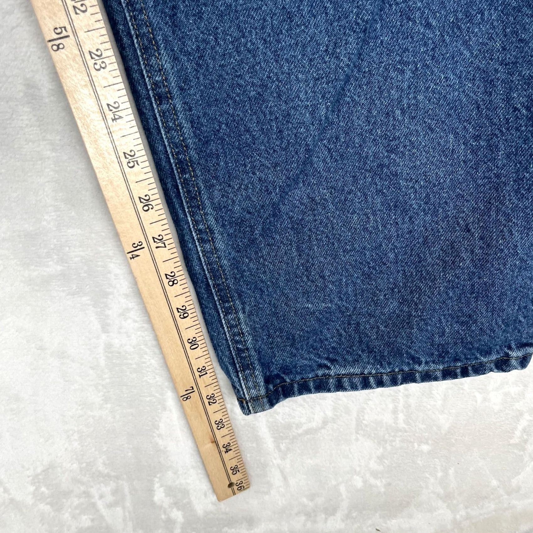 Carhartt Carhartt Jeans Mens 44x32 Blue Relaxed Straight Denim Medium Wash B17-DST Mens Jeans Carhartt Blue Straight Relaxed Fit 46x32 (adjusted) Size US 44 / EU 60 - 3 Thumbnail