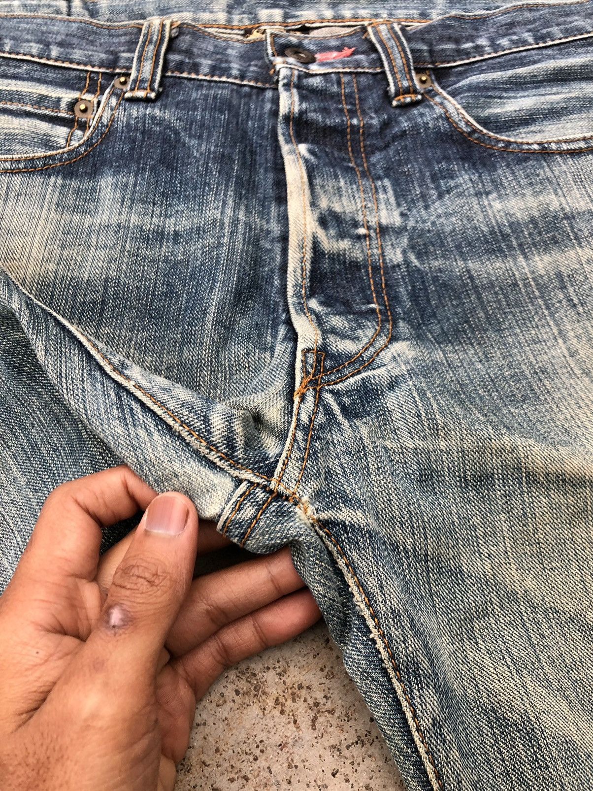 Hypebeast SELVEDGE⚡️⚡️DISTRESSED DENIM BY BBPBX JEANS Size US 33 - 8 Thumbnail