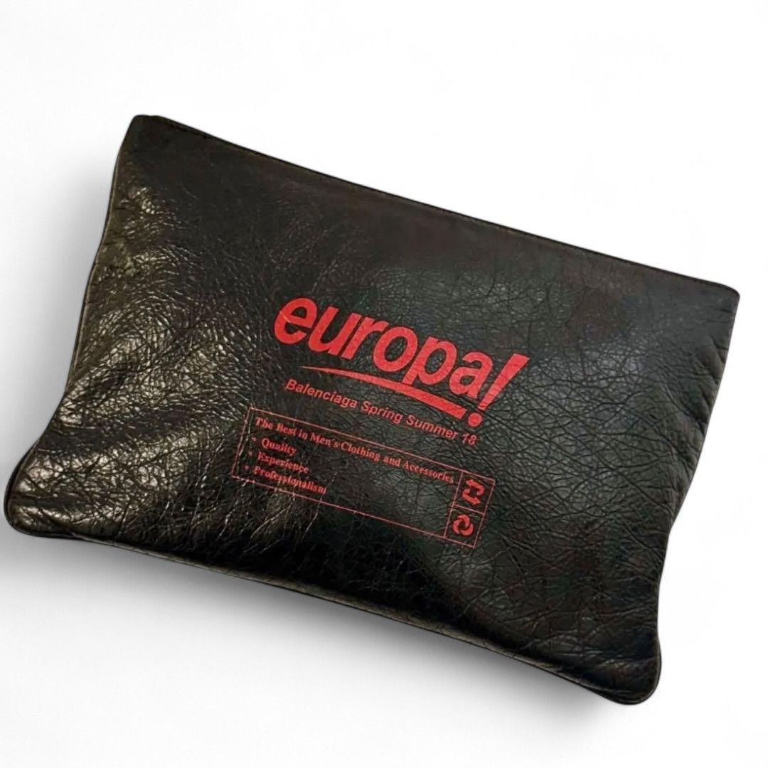 Balenciaga Balenciaga - Europe Leather Clutch Black Vintage SS18 Calf Size ONE SIZE - 2 Thumbnail