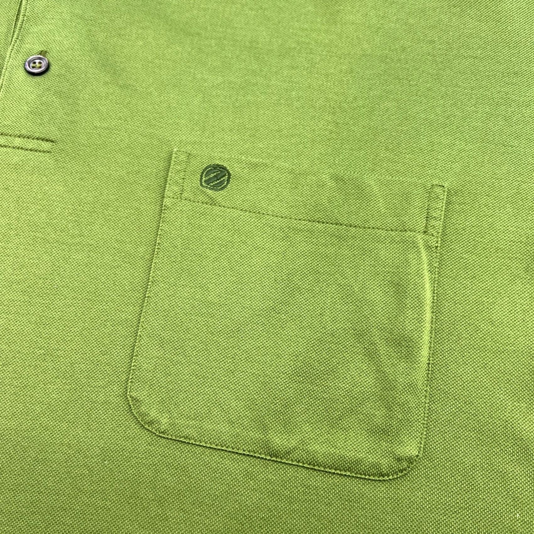 Ermenegildo Zegna Ermenegildo Zegna Polo Shirt Mens 3XL Green Short Sleeve Front Pocket Cotton Size US XXL / EU 58 / 5 - 3 Thumbnail