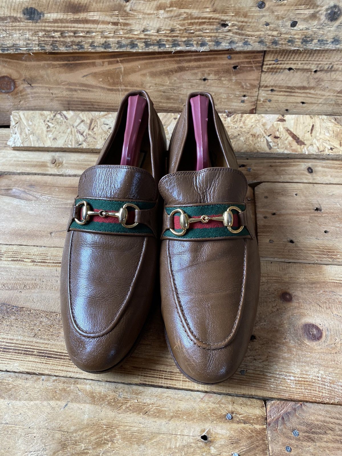 Gucci Gucci horsebit bixton 3 stripe leather loafers sz uk 7.5 Size US 8.5 / EU 41-42 - 13 Thumbnail
