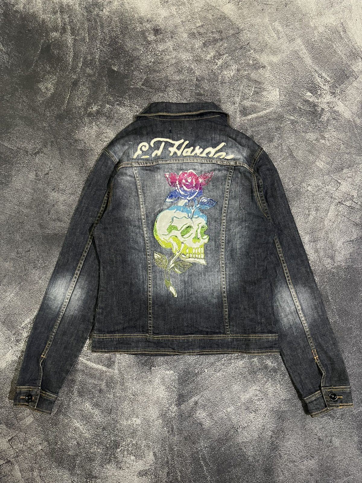 Ed Hardy Ed Hardy Skull Flowers Denim Jacket Size US M / EU 48-50 / 2 - 1 Thumbnail