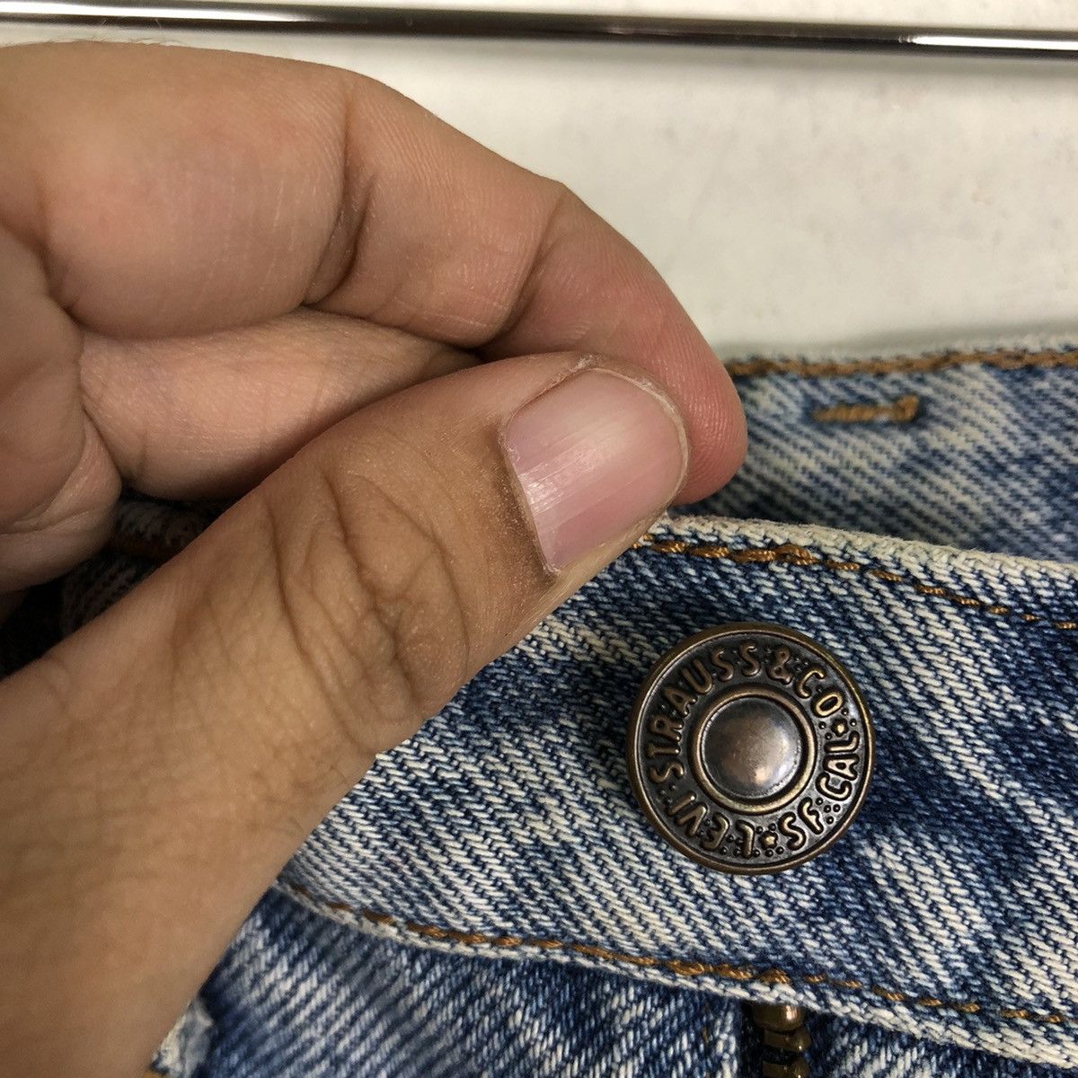 Levi's 🔥90’s Vintage Mini Skirt Levi’s Denim Size 24" / US 00 / IT 34 - 10 Thumbnail