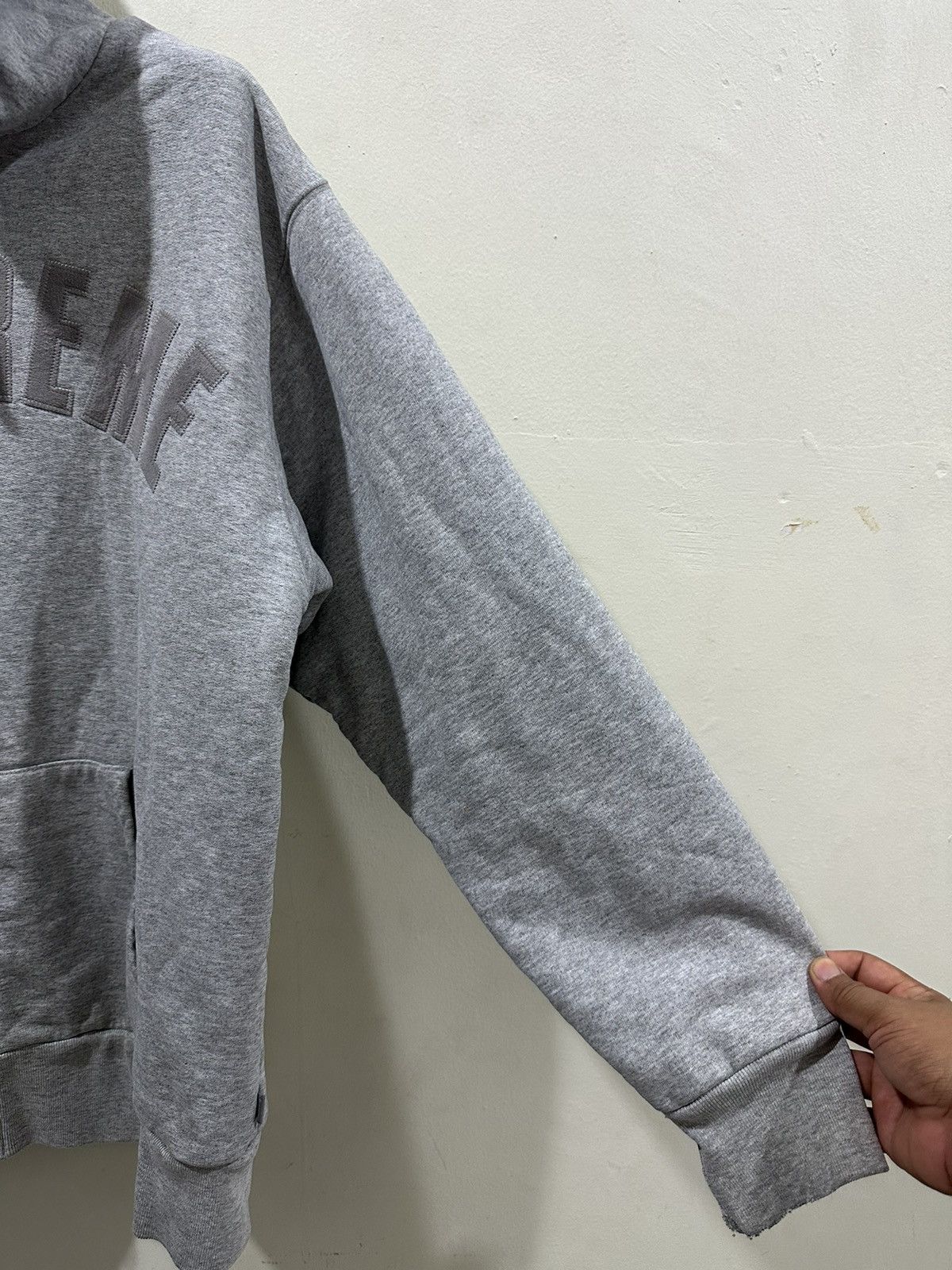 Supreme Distress Supreme Thermal Arc Logo Zipper Hoodies Size US L / EU 52-54 / 3 - 4 Thumbnail