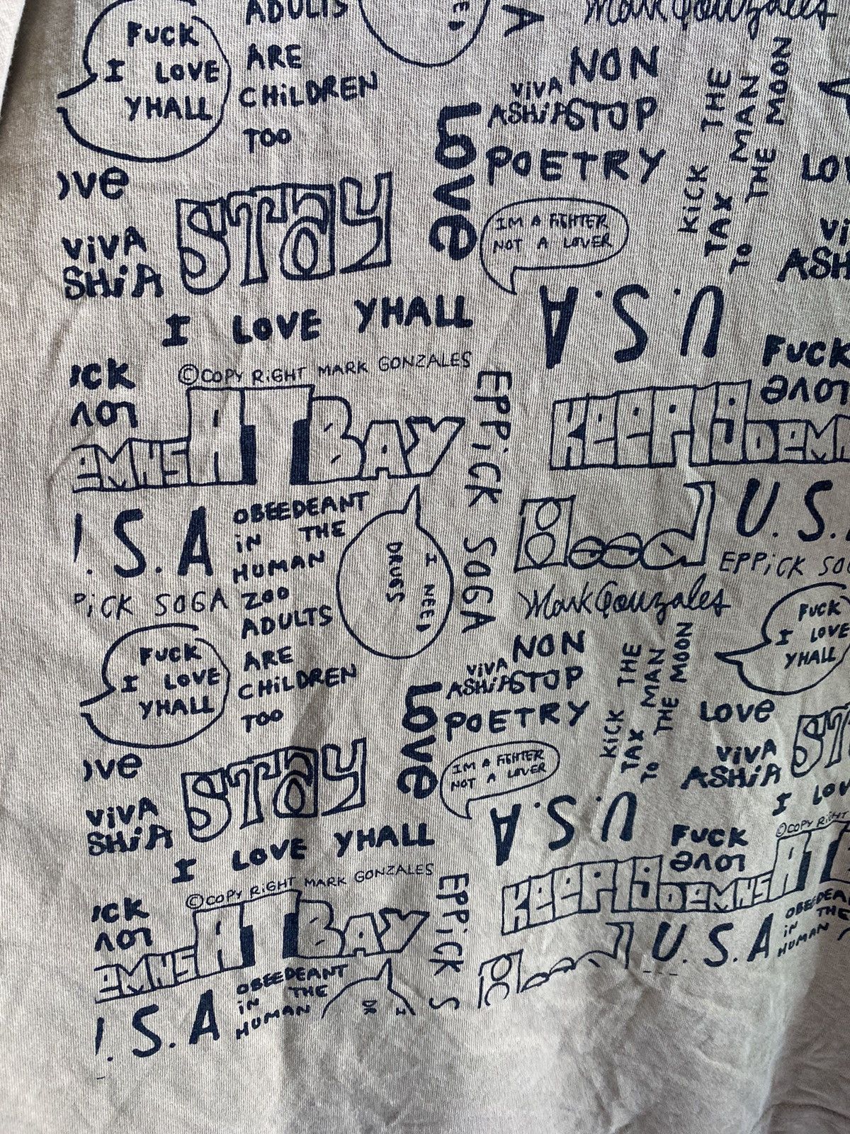 Vintage MARK GONZALES TSHIRT Size US XXL / EU 58 / 5 - 11 Thumbnail