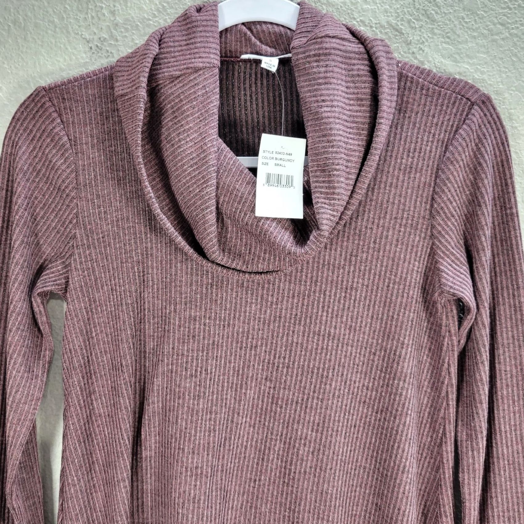 Vintage SOCIALITE Shirt Dress Burgundy Cowl Neck Mini Shift Long Sleeve NWT Sz S Womens Size S / US 4 / IT 40 - 4 Thumbnail