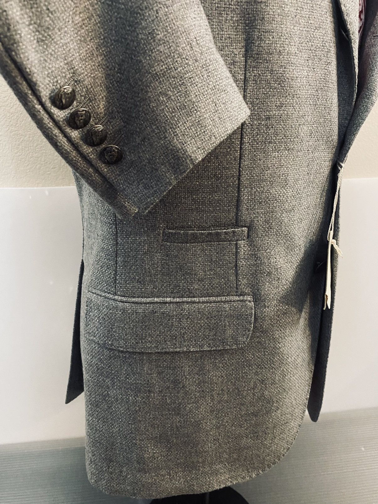 Brunello Cucinelli Brunello Cucinelli 🇮🇹 grey wool/cashmere logo blazer 52 NEW Size 42R - 12 Thumbnail
