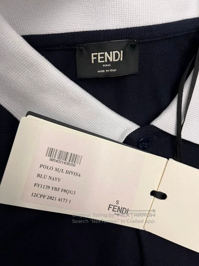 Fendi Fendi Men's Long Sleeve Polo Shirt 100% Cotton Size US S / EU 44-46 / 1 - 7 Thumbnail