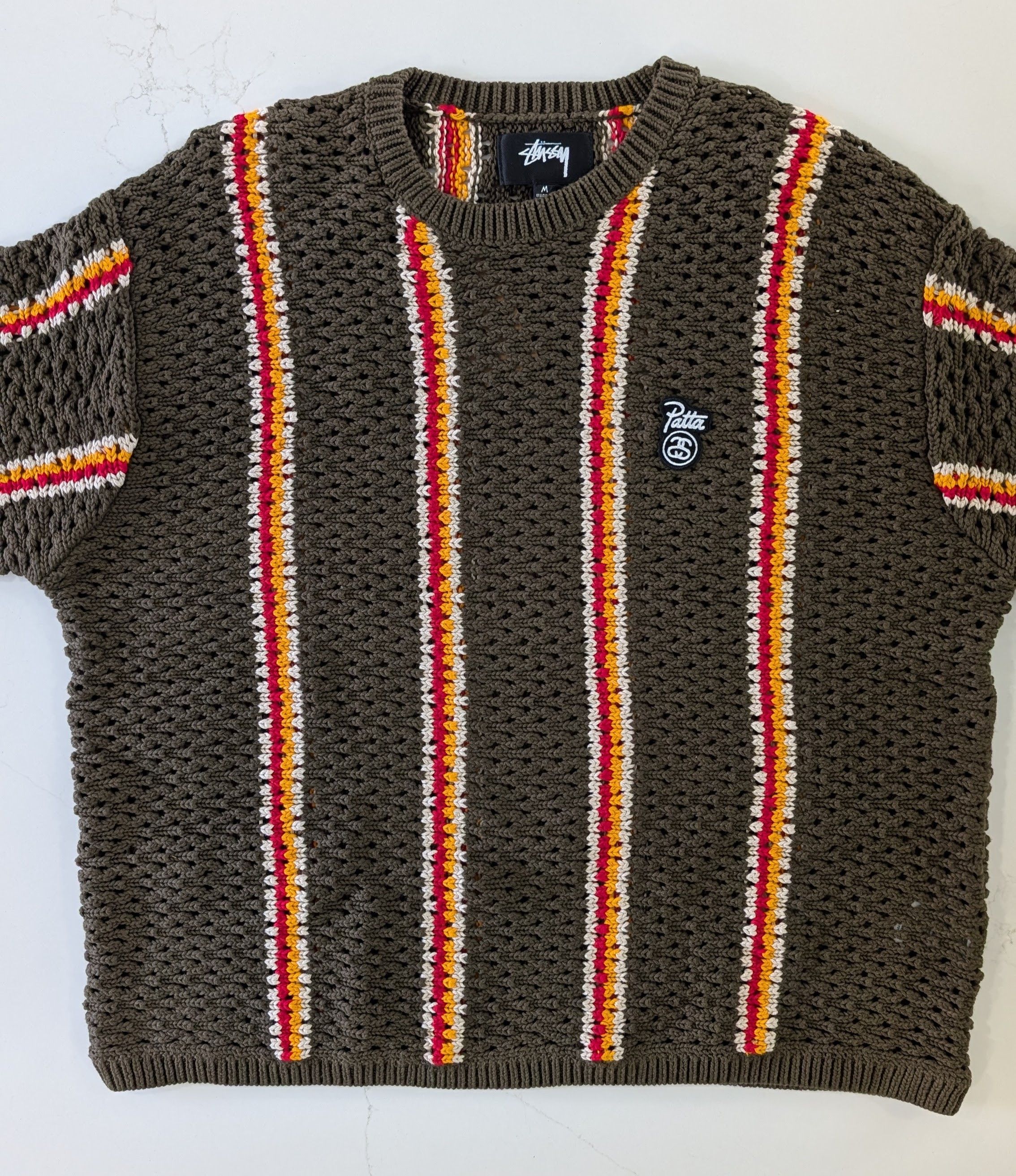 Patta × Stussy STUSSY x PATTA Loose Gauge Stripe Pullover Medum Size US M / EU 48-50 / 2 - 3 Thumbnail