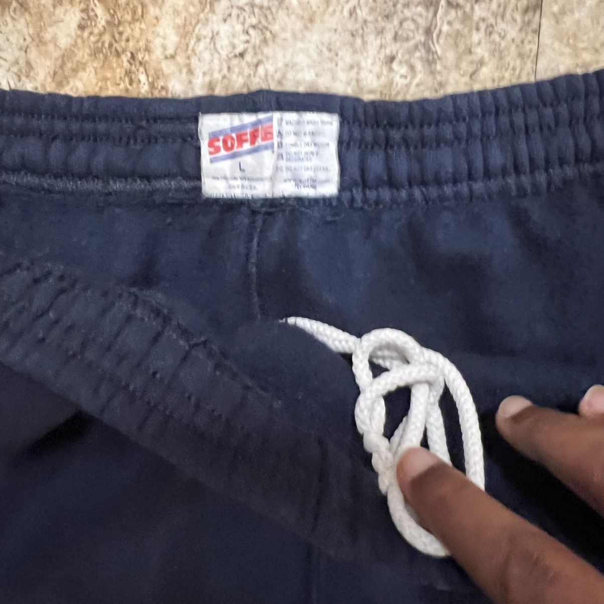Vintage Vintage Navy Sweats Size US 33 - 3 Thumbnail