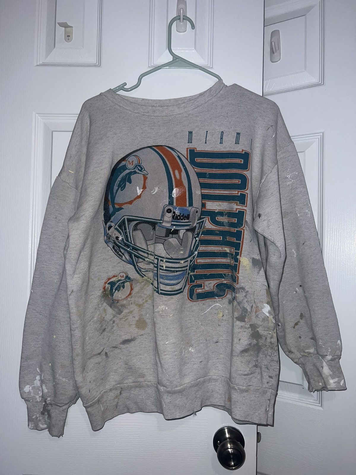Vintage Super vintage Miami dolphins crew neck Size US L / EU 52-54 / 3 - 1 Thumbnail