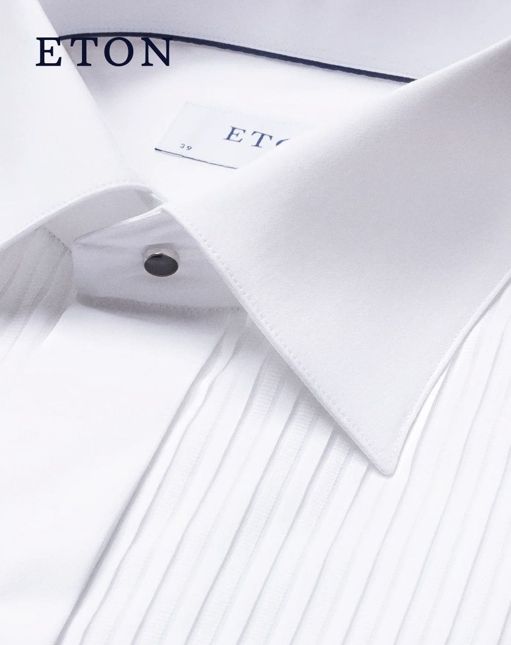 Eton Eton White Plissé Tuxedo Shirt-Size 47 / 18.5-French Cuff Size US XL / EU 56 / 4 - 8 Thumbnail