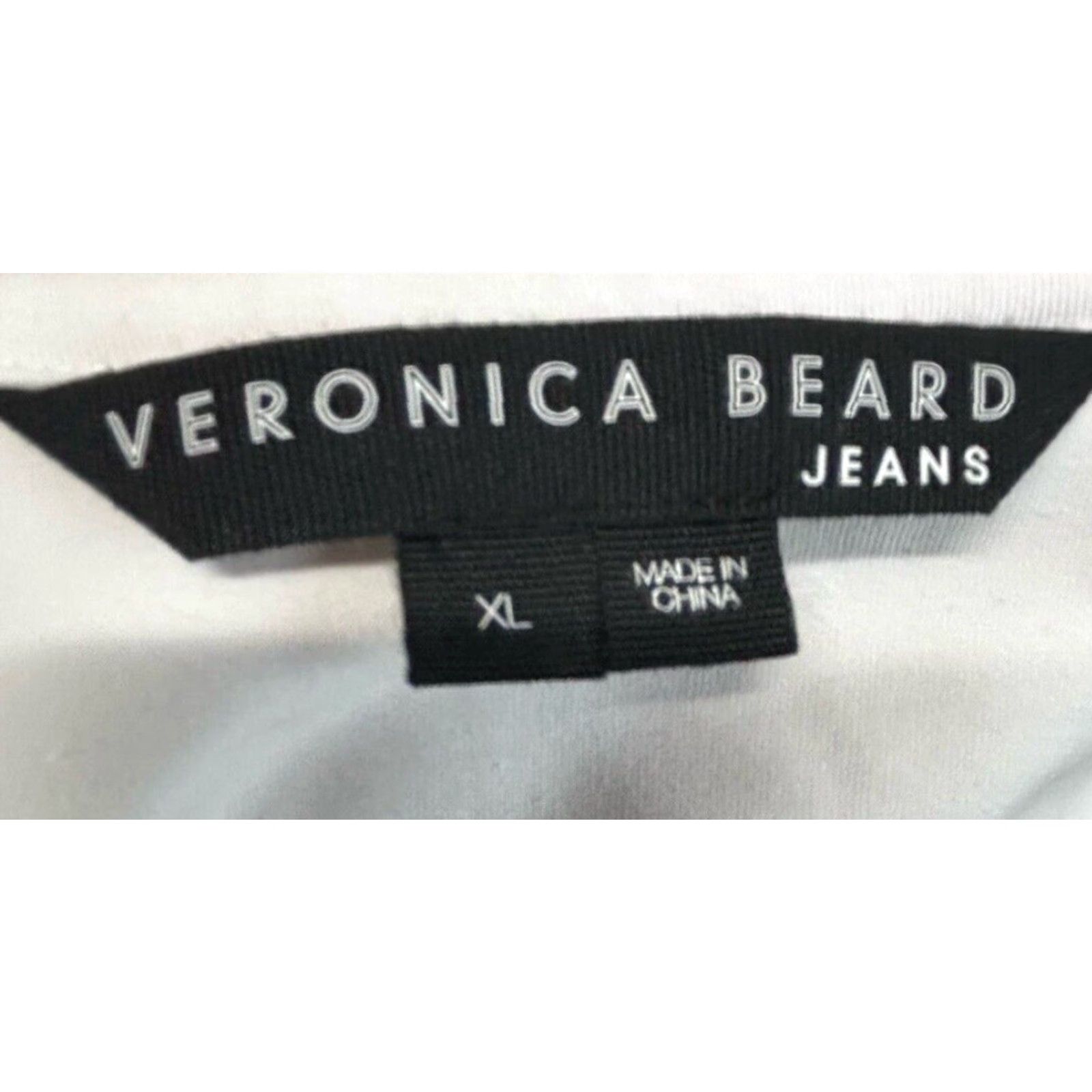 Veronica Beard VERONICA BEARD Melany Layered Look Dress Women's XL Belted Short Sleeve White Brown Mini Dress: Regular Size, Casual 2020s Size XL / US 12-14 / IT 48-50 - 7 Thumbnail