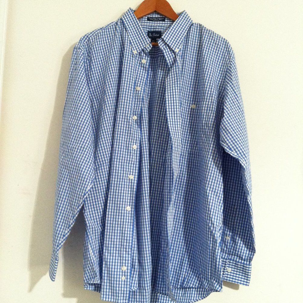 Paul Fredrick PAUL FREDRICK MENS BLUE COTTON CASUAL SHIRT SIZE: XL Size US XL / EU 56 / 4 - 4 Thumbnail