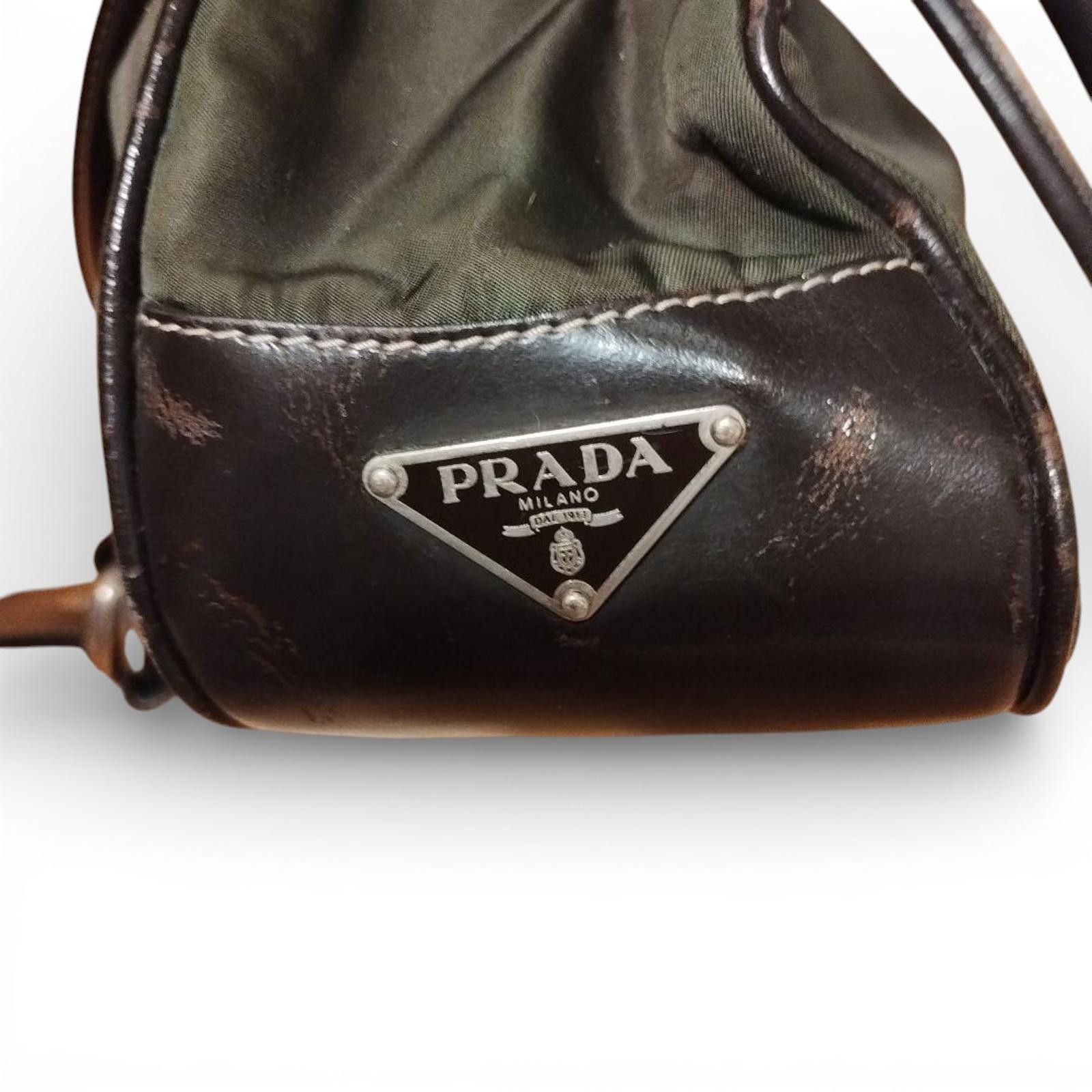 Prada Prada - Handbag in Olive Green and Dark Brown Size ONE SIZE - 5 Thumbnail