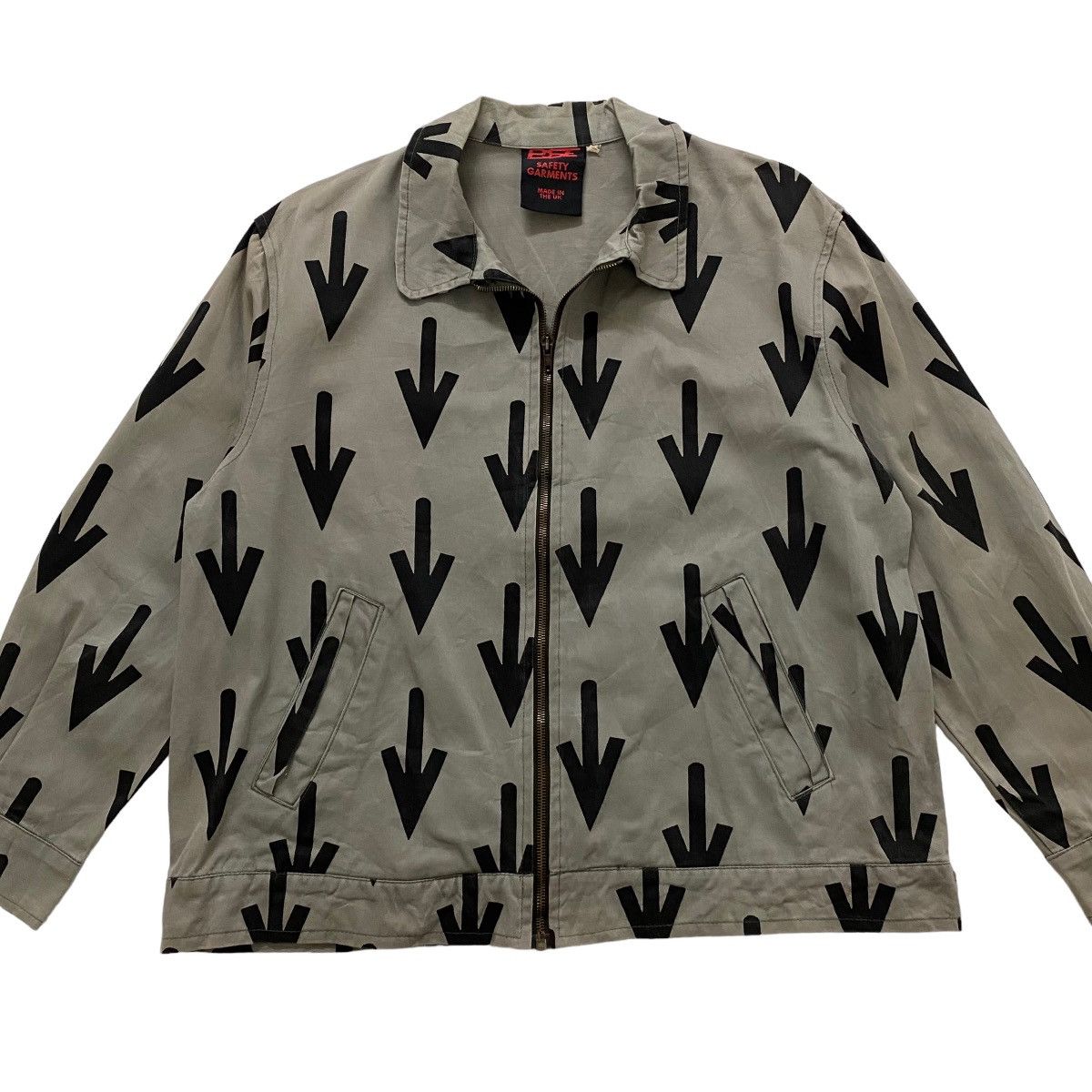 Vintage ⚡️POSE Safety Garment arrow design zipper jacket Size US M / EU 48-50 / 2 - 6 Thumbnail