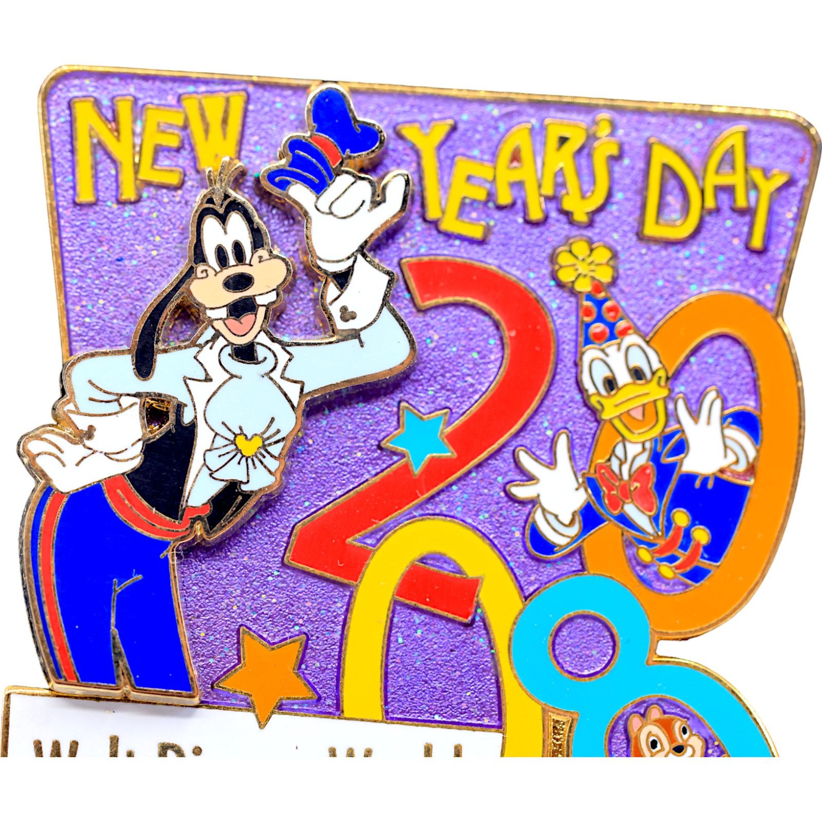 Disney Disney New Years Day 2008 Goofy, Donald, Chip & Dale Pin Size ONE SIZE - 4 Thumbnail