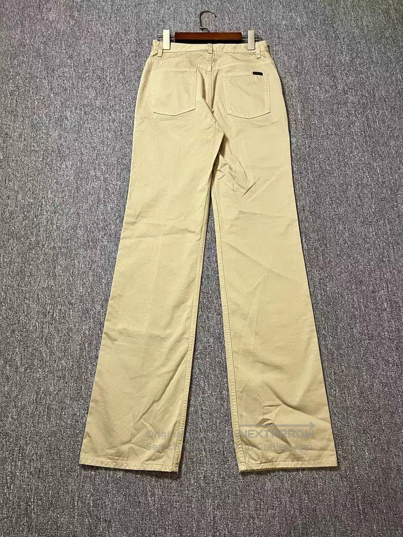 Saint Laurent Paris Saint Laurent Paris Khaki Denim Straight-Leg Pants Size 28" / US 6 / IT 42 - 2 Thumbnail