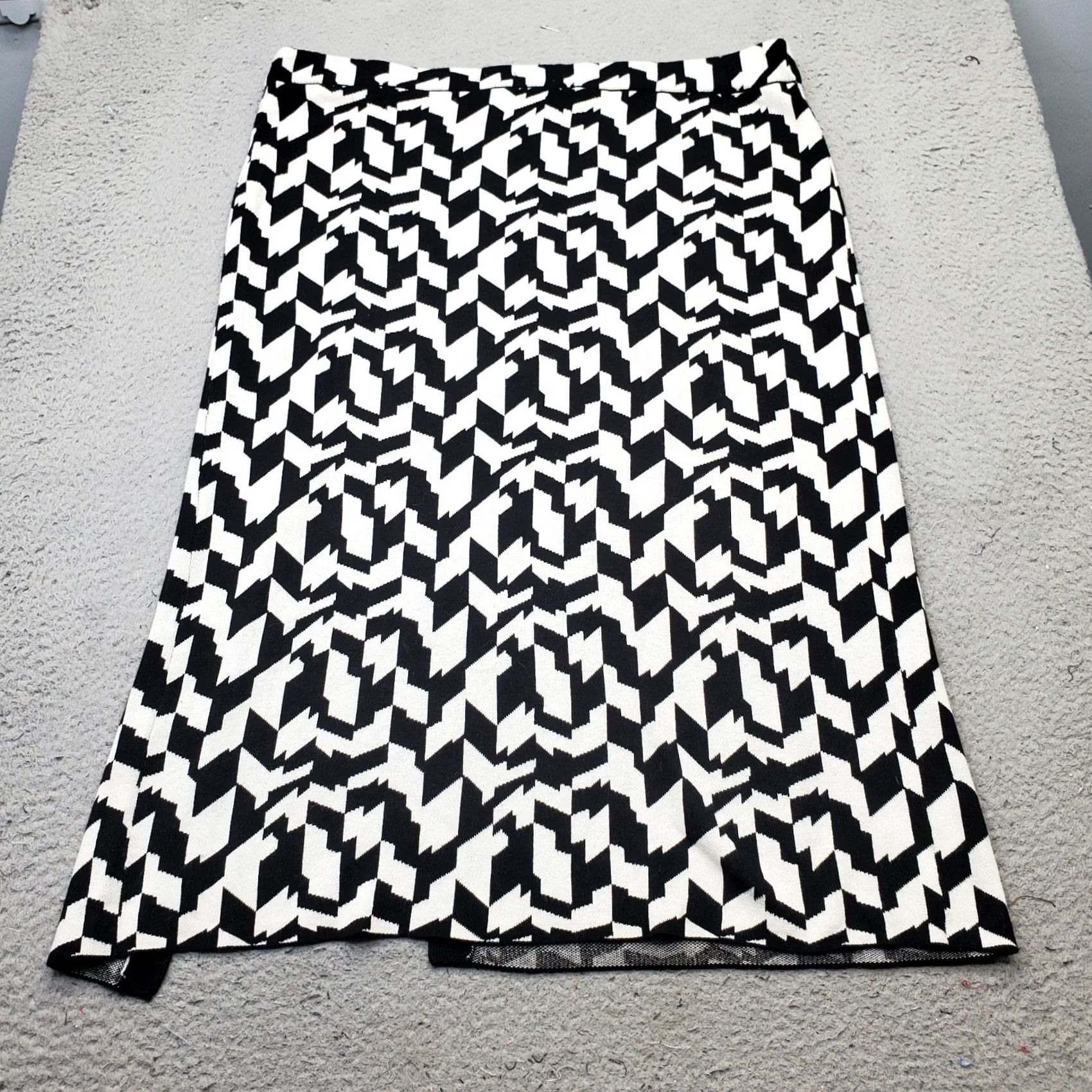 Vintage Future Collective Midi Wrap Skirt Womens 2X Geometric Knitted Slit Pull On Size 40" / US 18 - 2 Thumbnail