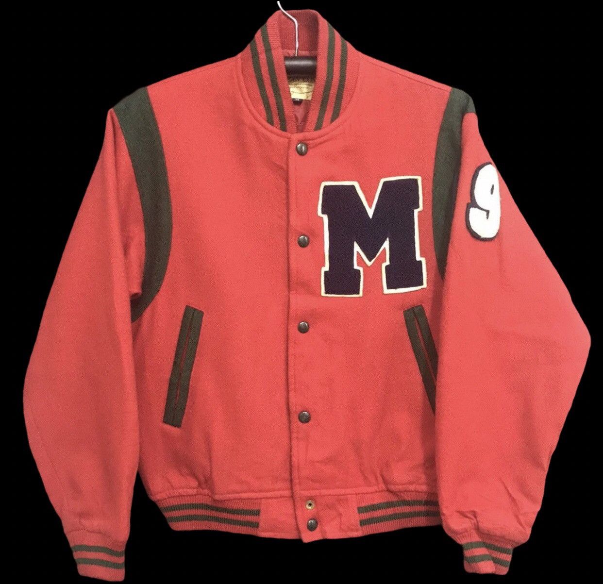 Japanese Brand × Vintage Vintage Jean Coax Teddy Varsity Jacket Size US M / EU 48-50 / 2 - 1 Thumbnail