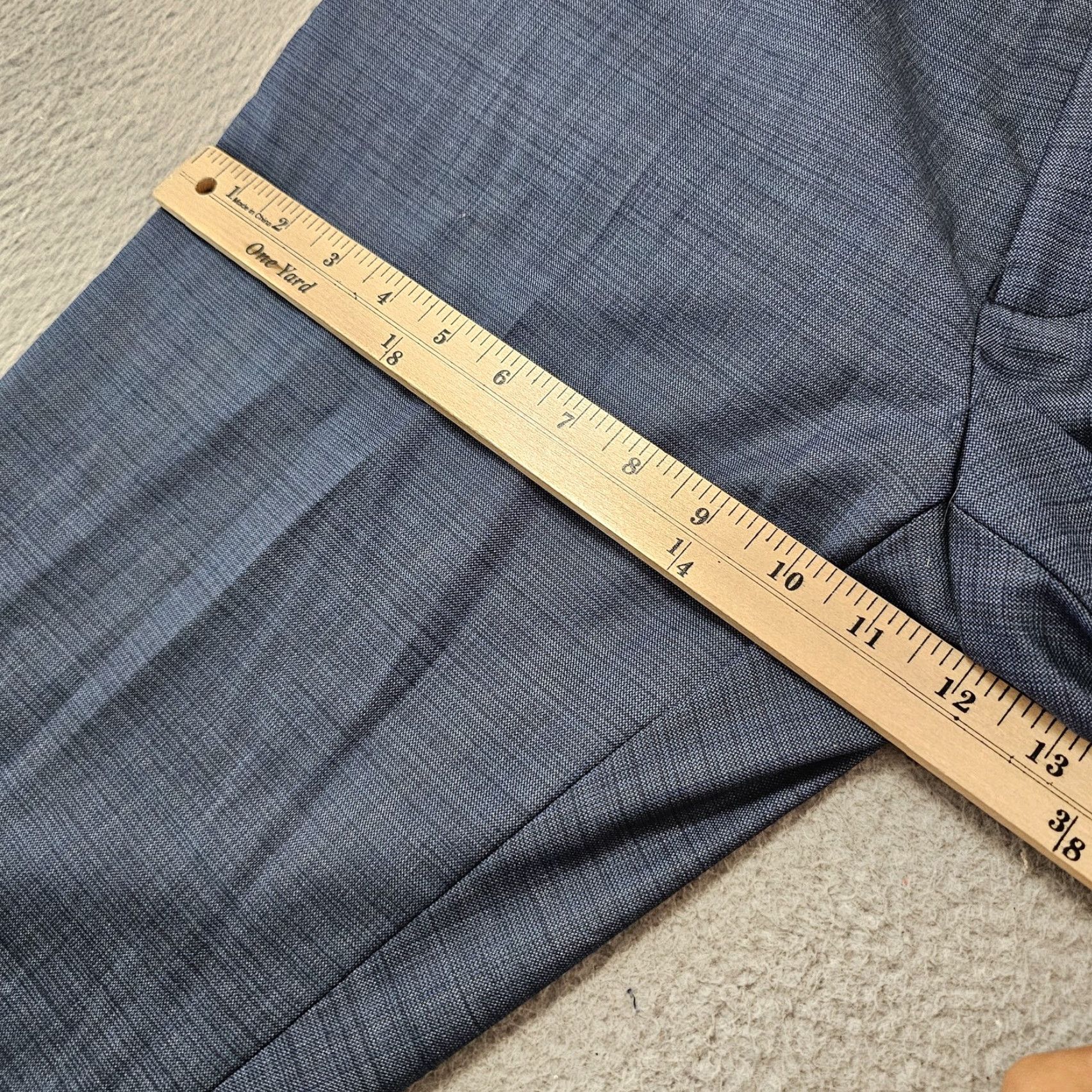 Calvin Klein Calvin Klein Dress Pants Mens 34W Blue Mabry Flat Front Suit Separate Dress Pants Regular Slacks Size 34R - 5 Thumbnail