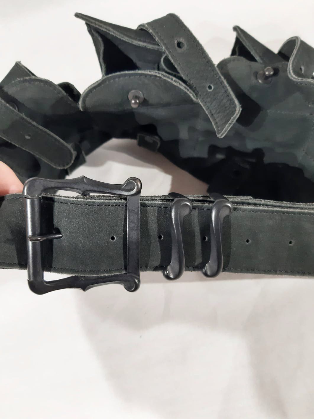 Number (N)ine Suede Leather Ammo Cargo Belt SS07 “About a Boy” Size ONE SIZE - 5 Thumbnail