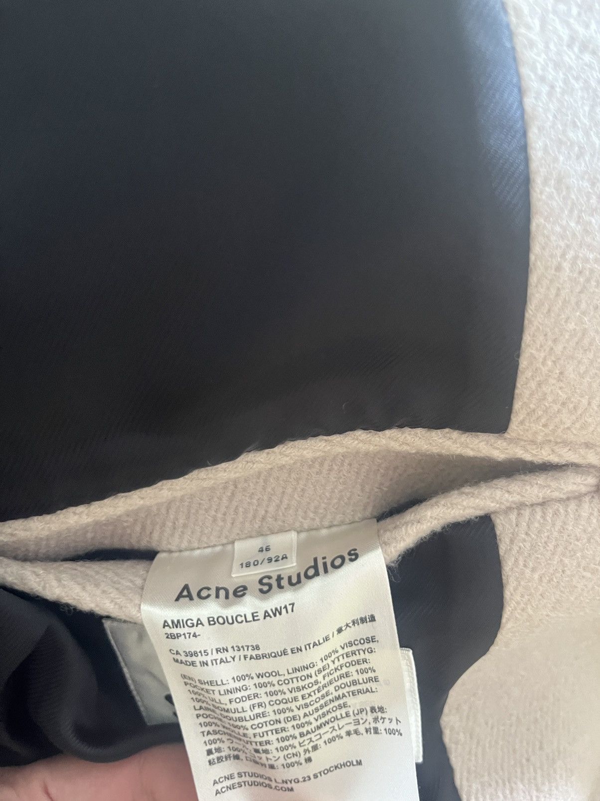 Acne Studios Acne Studios Amiga Boucle AW17 Size 46R - 5 Thumbnail