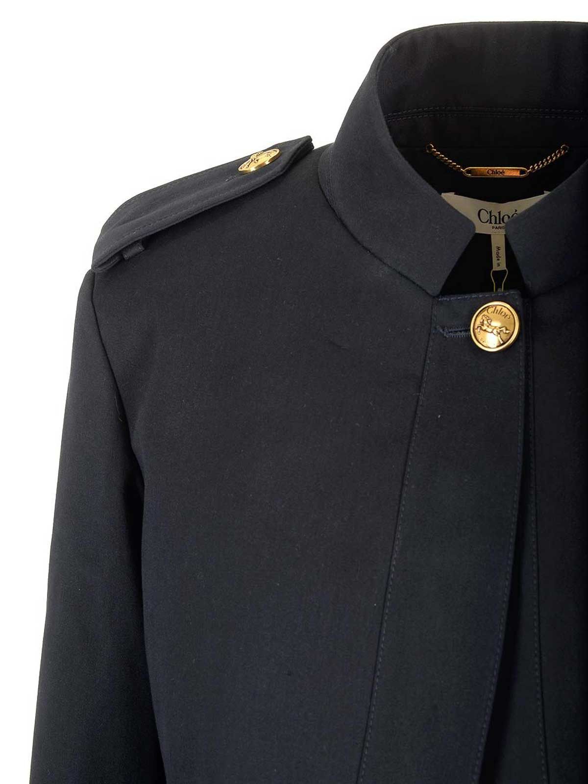 Chloe o1loc1c11125 Jacket in Navy Size M / US 6-8 / IT 42-44 - 4 Thumbnail