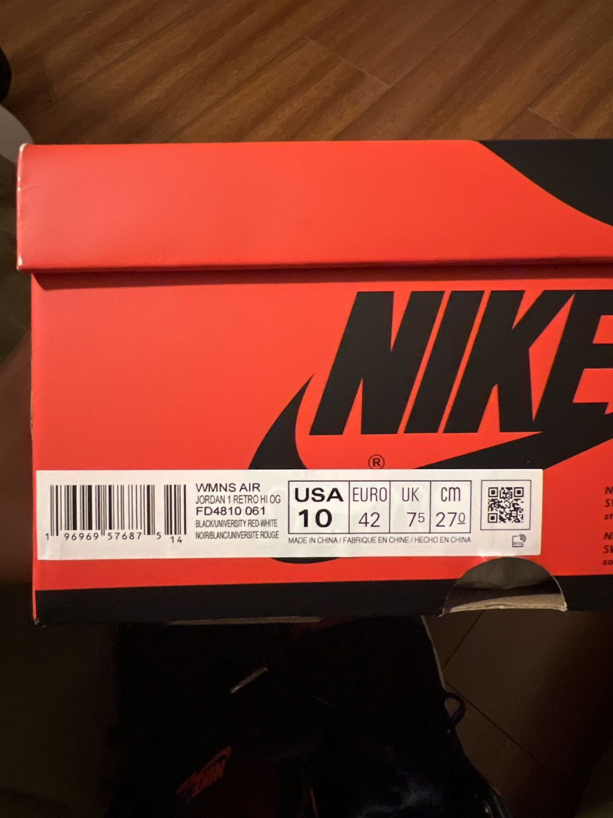 Jordan Brand × Nike Jordan 1 Satin Bred Size US 8.5 / EU 41-42 - 6 Thumbnail